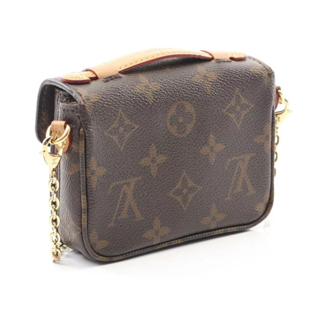 Louis Vuitton Canvas Leather Brown Metis Handbag Monogram
